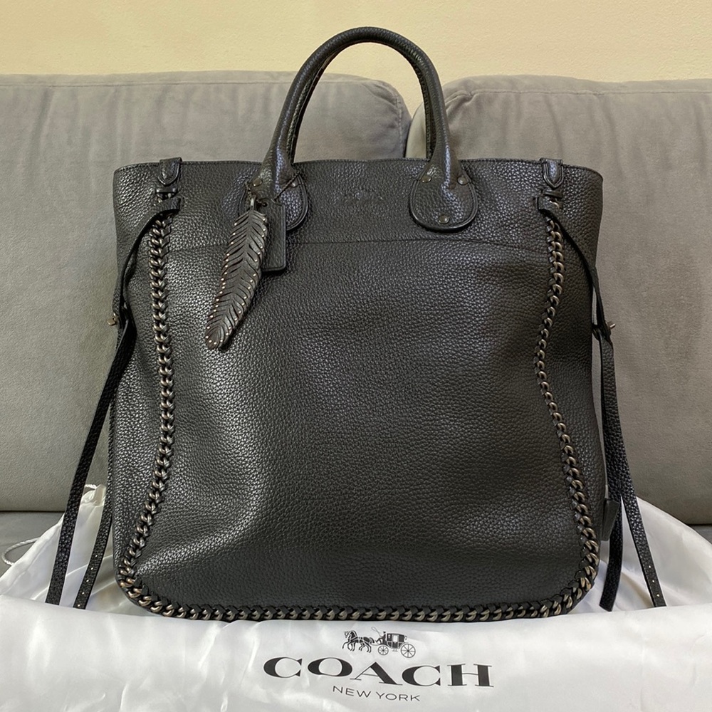 Coach large whipstitch Tatum tote